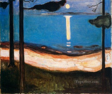 Edvard Munch Painting - luz de luna 1895 Edvard Munch